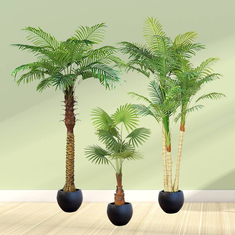 JIYUAN Artificial Areca Palm Tree for Outdoor and Indoor