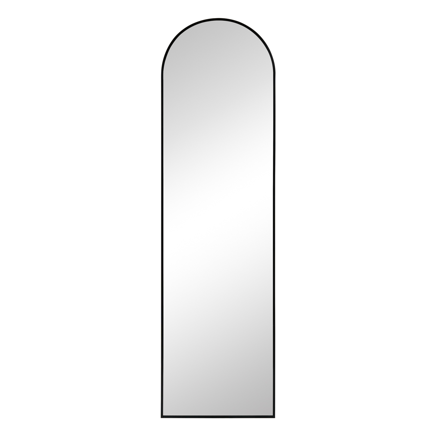 Alternate Shape black Aluminum Full Length Floor Dressing Framed Mirror