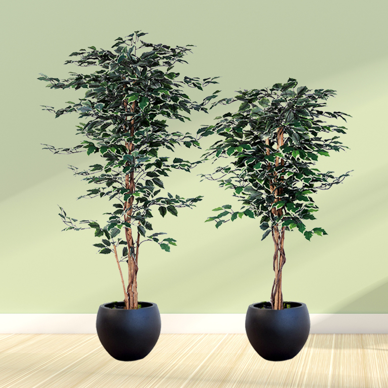 JIYUAN Artificial Ficus Tree for Outdoor and Indoor