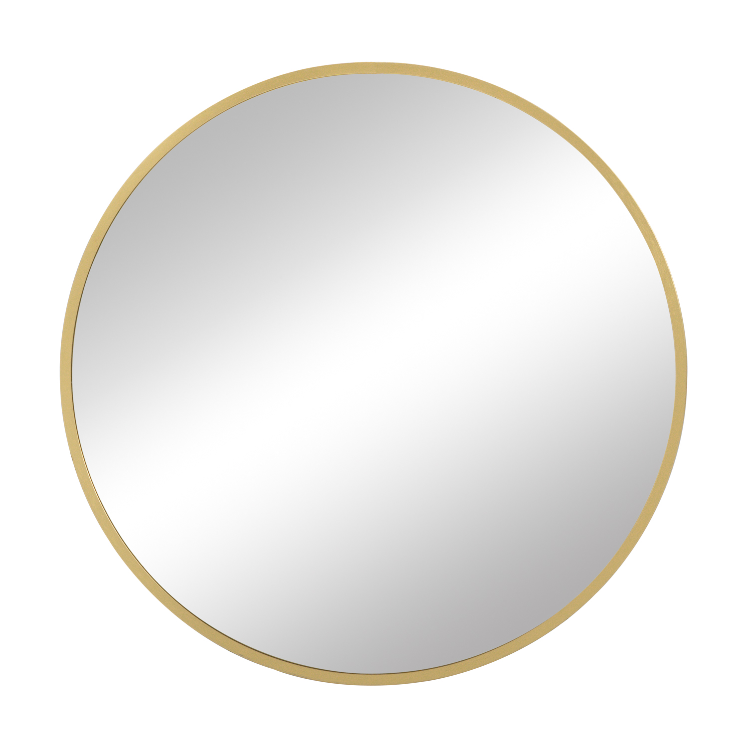 Gold Round Circle Wall Mount aluminium alloy mirror Contemporary style