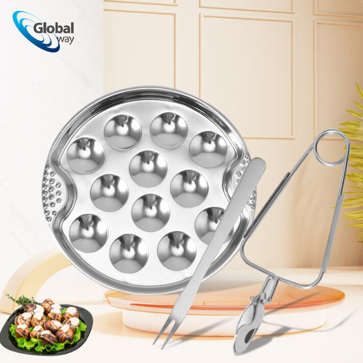 12pcs snails stainless steel tableware set