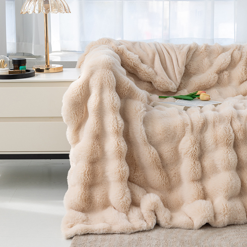 Rabbit fur blanket