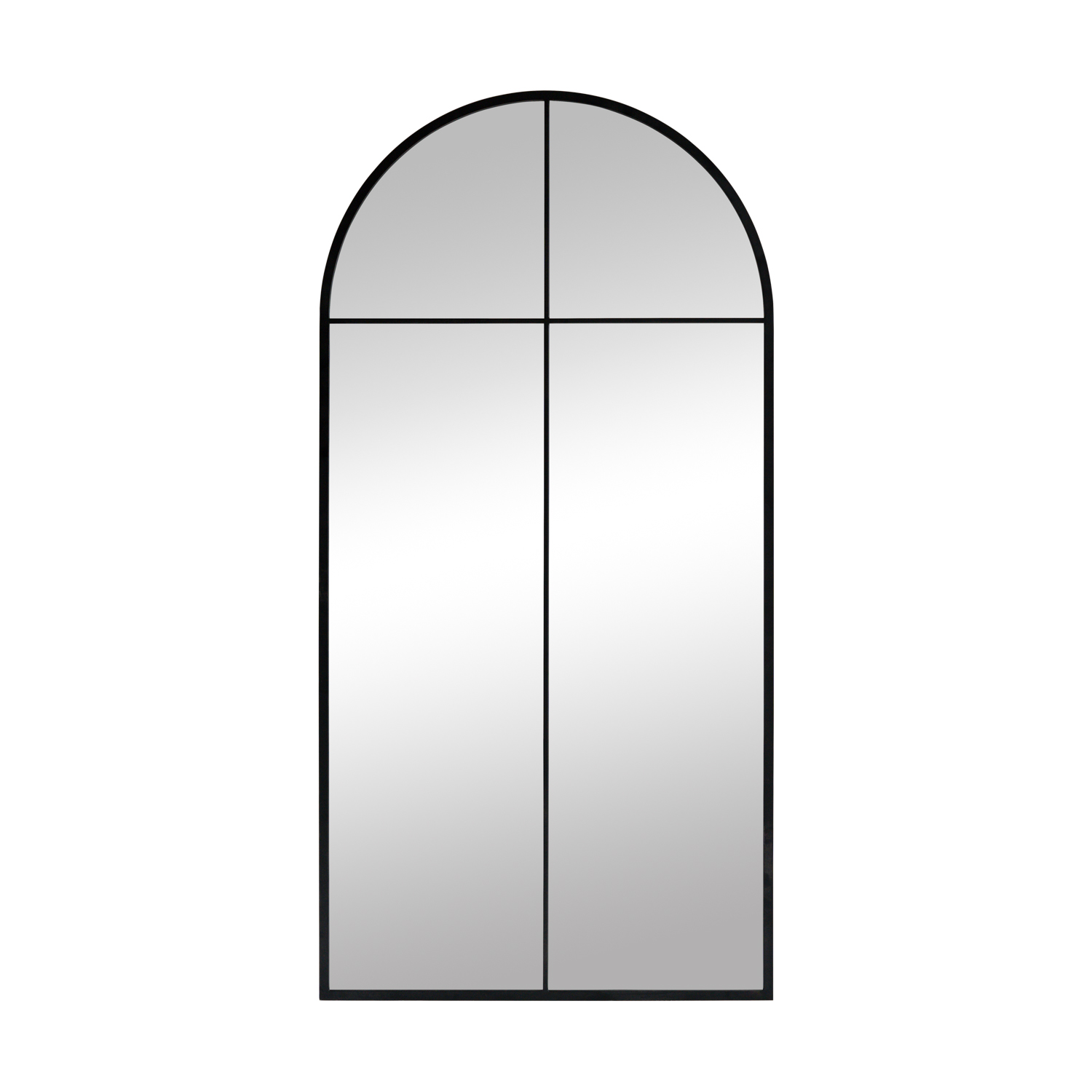 Custom Minimalist Arch Modern Black floor mirror full Length metal frame Mirror for Bedroom