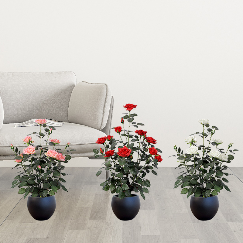 JIYUAN Artificial Rose Tree for Outdoor and Indoor