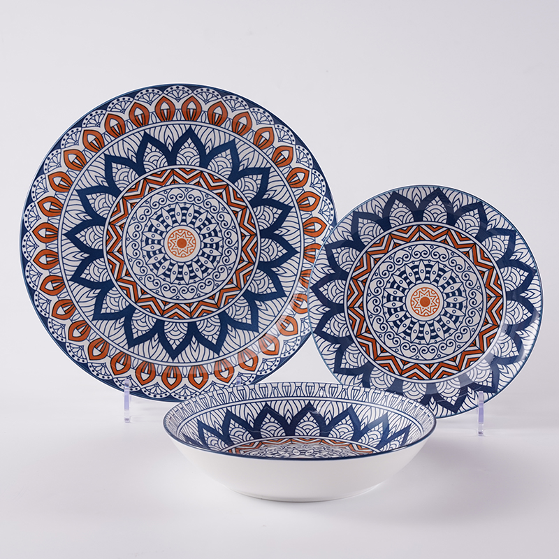 18pcs pad printing dinnerset