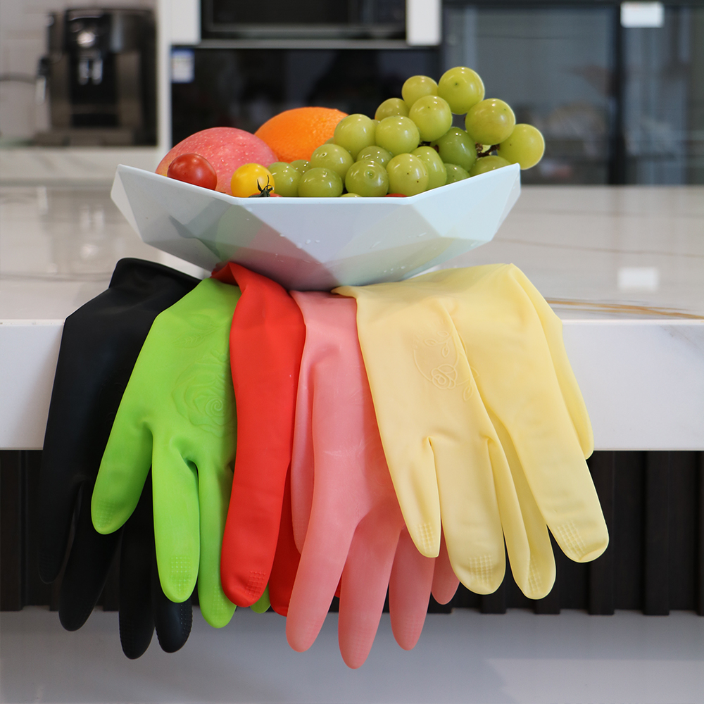 Short Hands Non-Slip Reusable Mini Household Rubber Gloves for House Work Beauty Salon Hair Dye