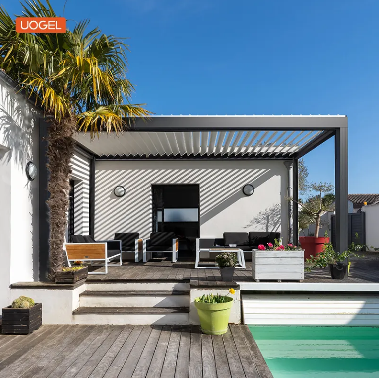 UOGEL A13 Aluminium louvered pergola