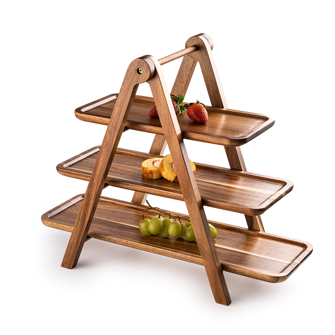 3 Tiers Acacia Wood Platters