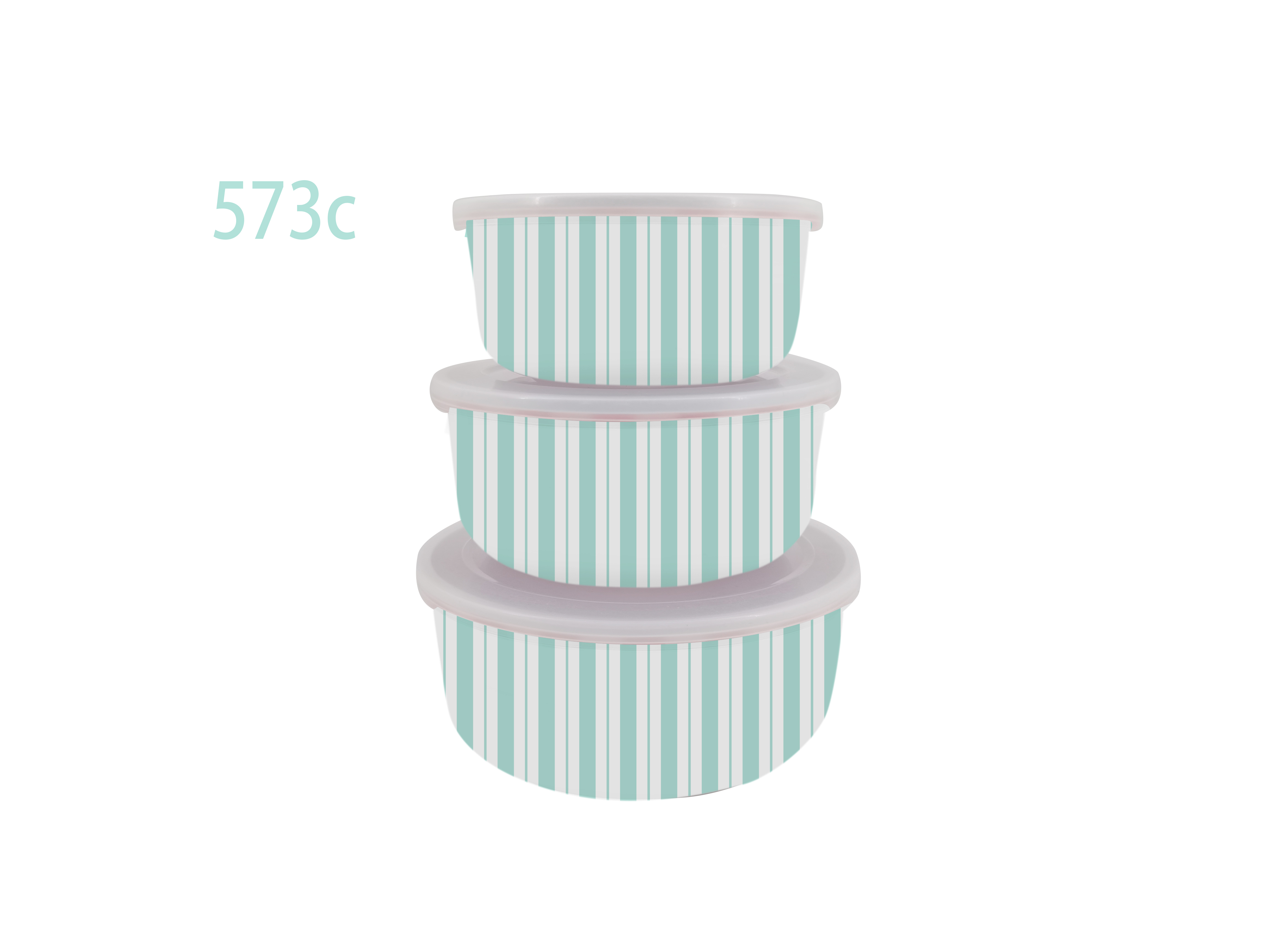 3pcs round melamine storage box set