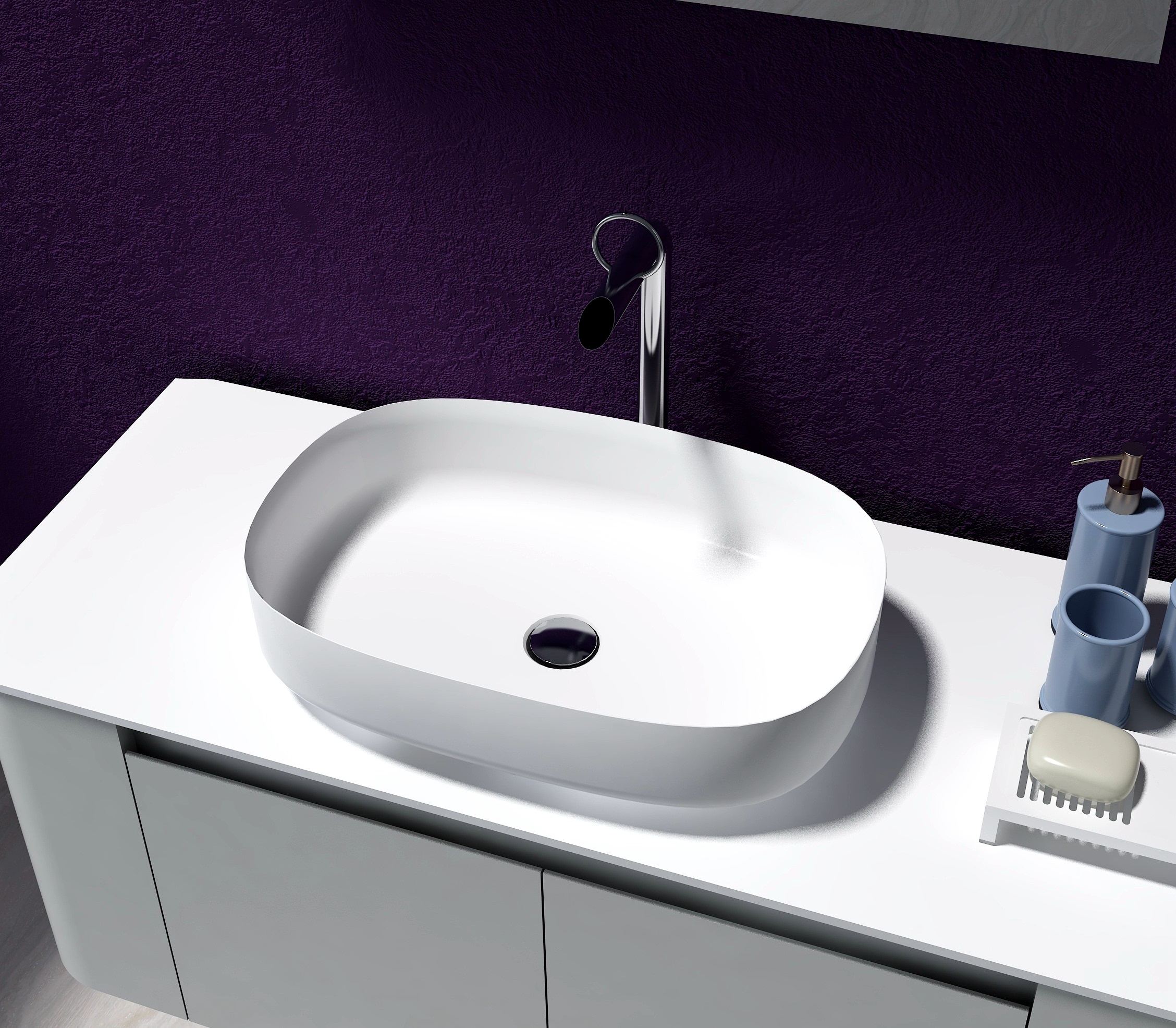 solid surface countertop basin
