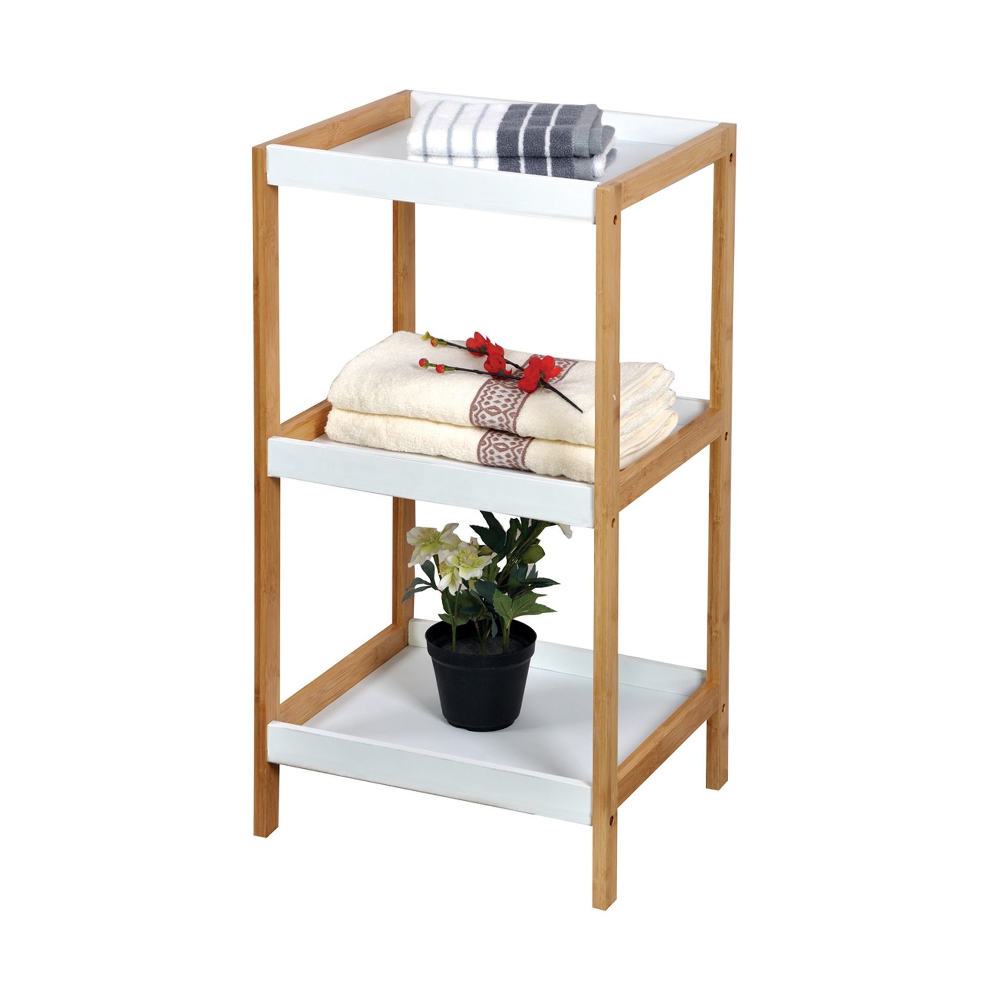 Good quality modern 3 tier wood storage racks display