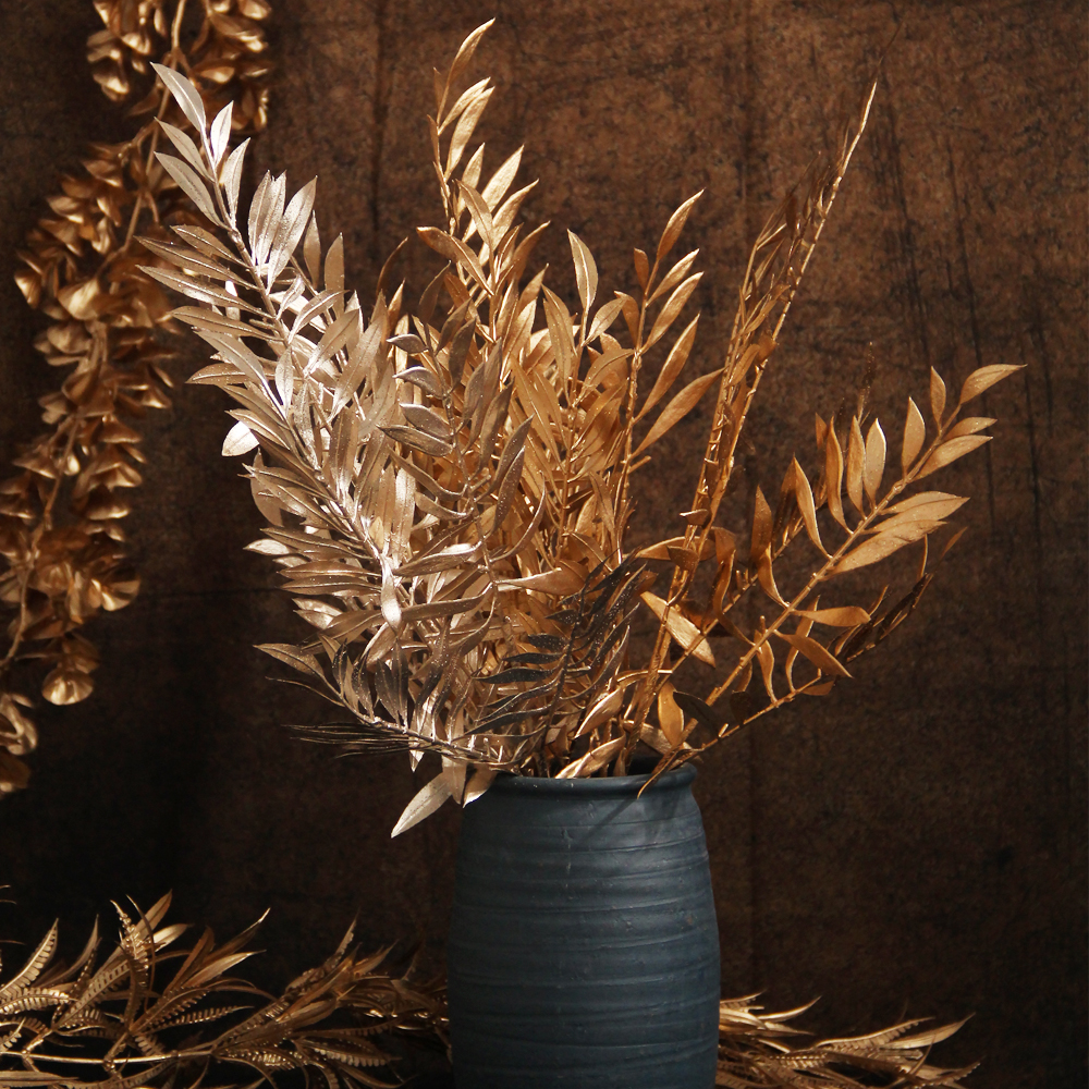 Transworld Christmas Artificial Branches Decor Glitter Golden Spray For Festival Christmas Decor
