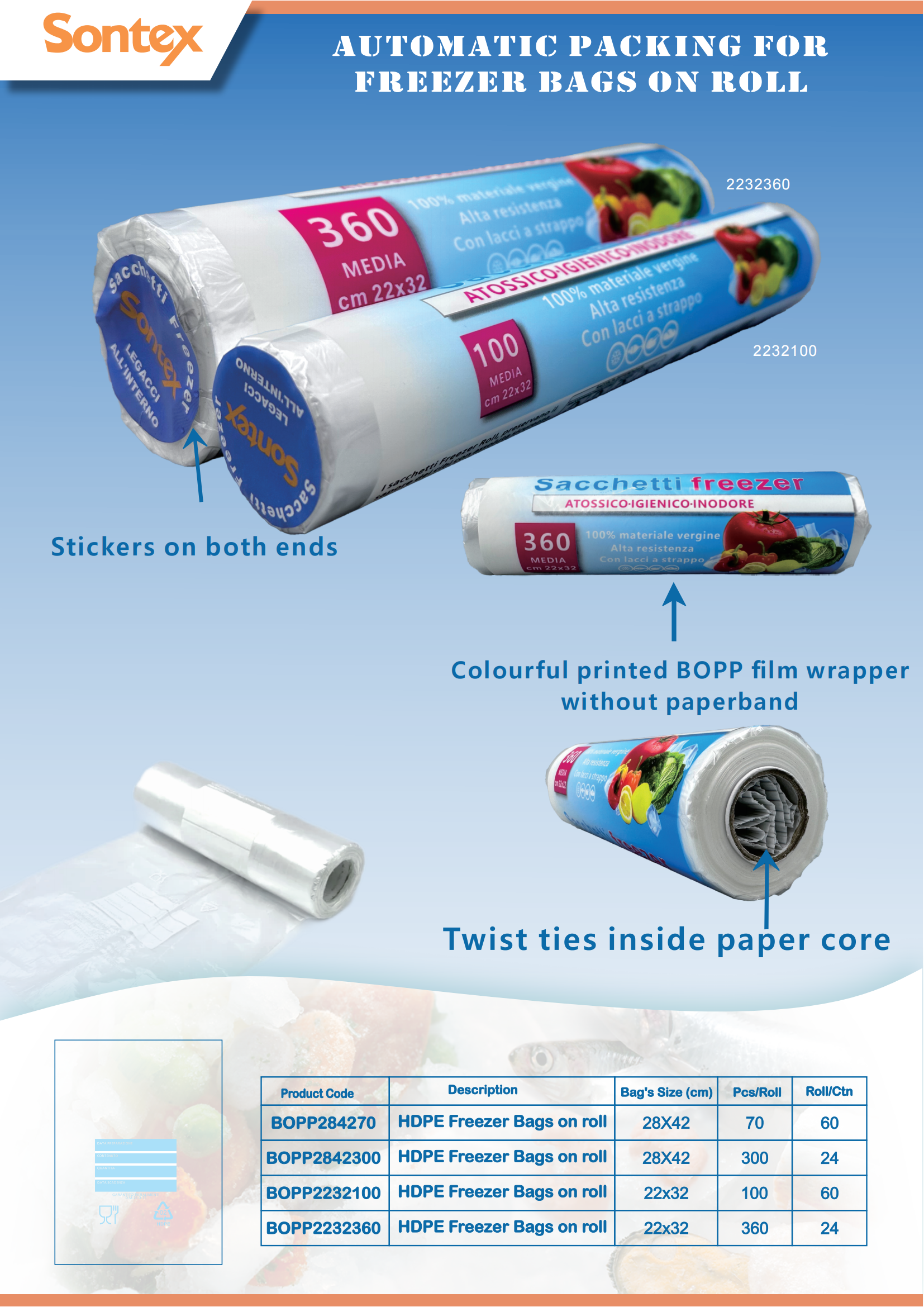HDPE Freezer bag