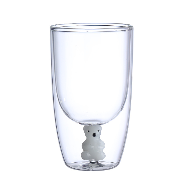 Double wall glass cup