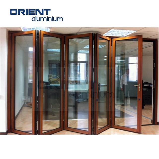 Thai popular custom ORIENT Aluminum wood grain aluminum Sliding door 8mm insulated glass