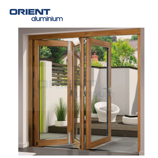 NEW Thai popular custom ORIENT Aluminum wood grain aluminum Sliding door 8mm insulated glass