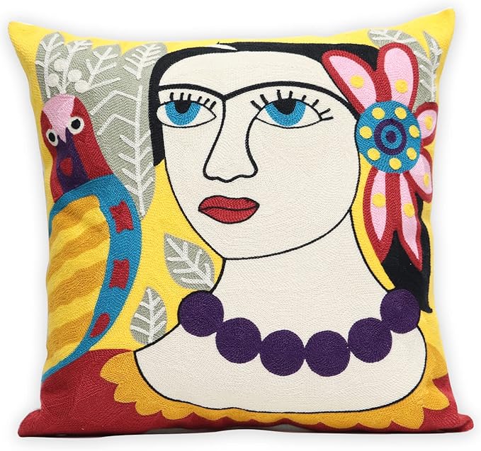 Embroidery cushion cover