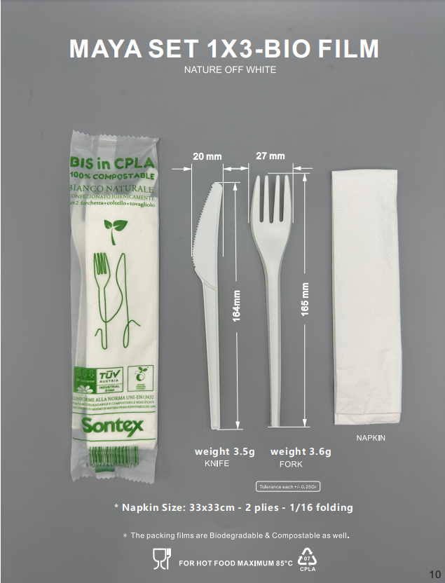 CPLA Euro Standard cutlery Set 1x3
