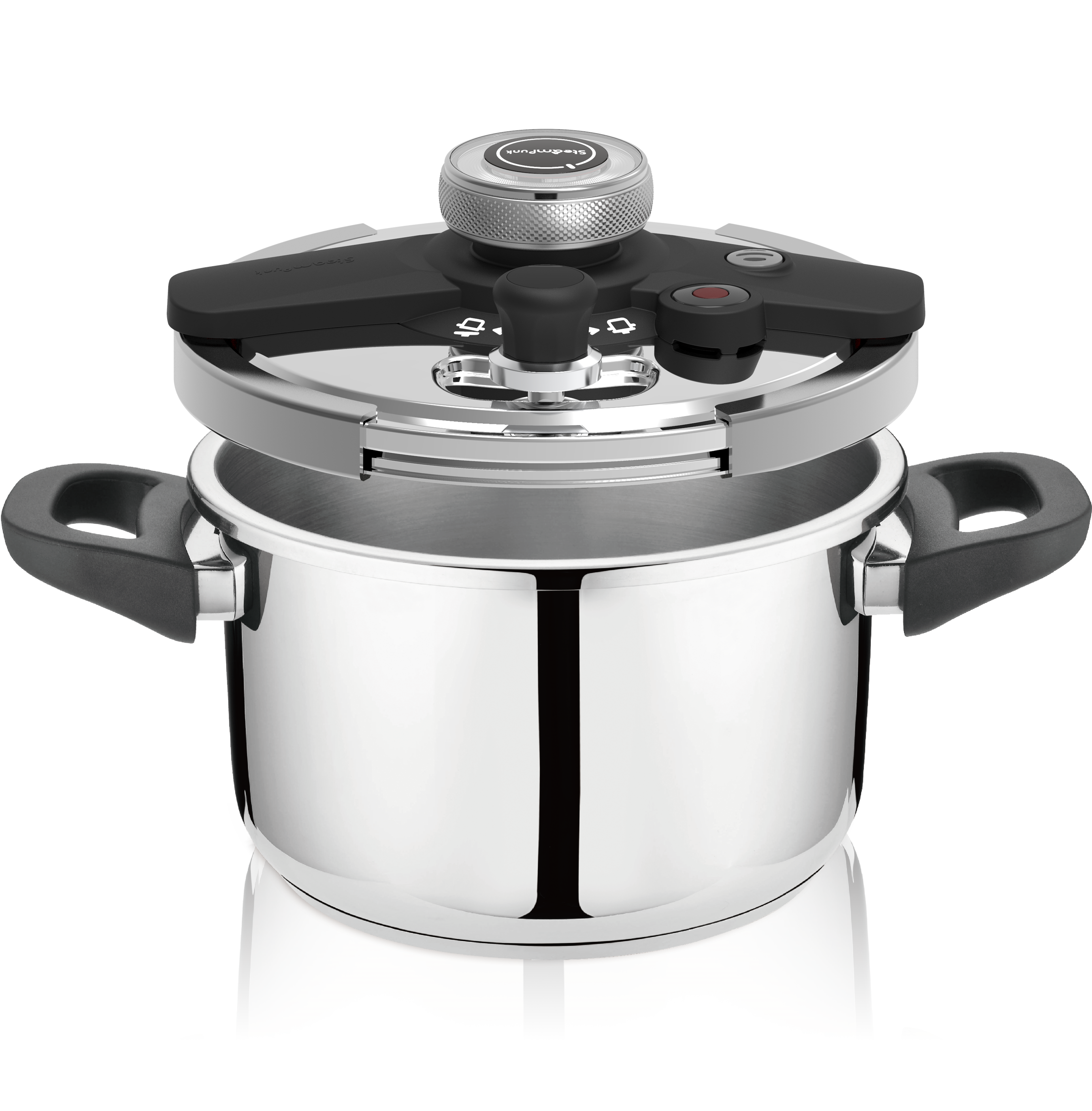 Steampunk + stainless steel pressure cooker + pressure cooker + kitchen utensils