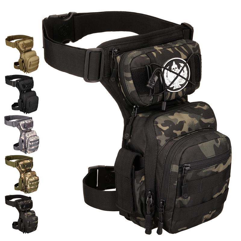 Tactical Molle Drop Leg Bag Utilitary Pouch Thigh Pack for Motorcycle
