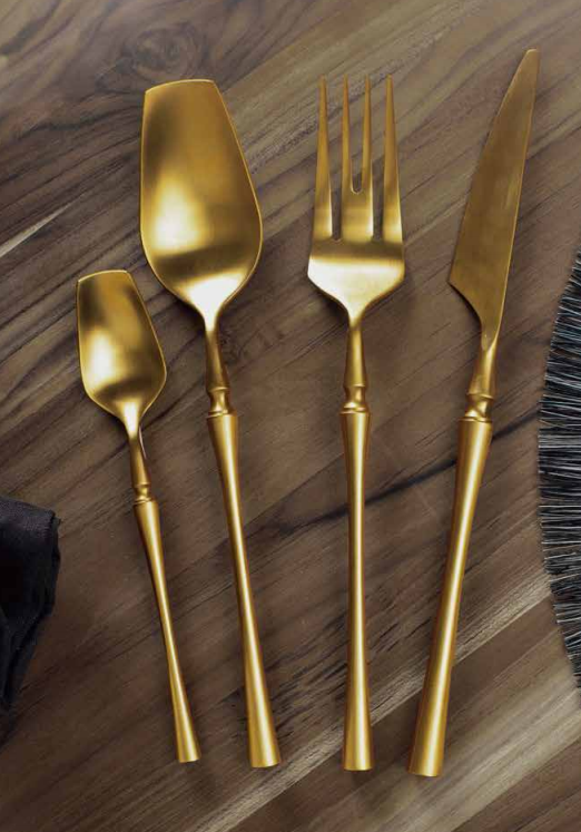 Stainless steel tableware luxury modern elegant gift set silverware