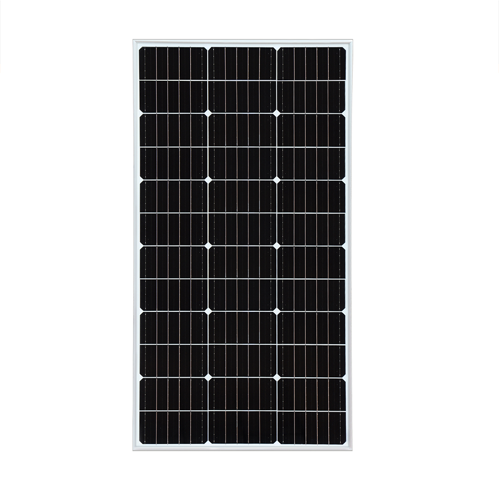 Solarparts Mono glass solar panel 100W 19.8V 1050*530*25mm with junction box and 0.9M cable