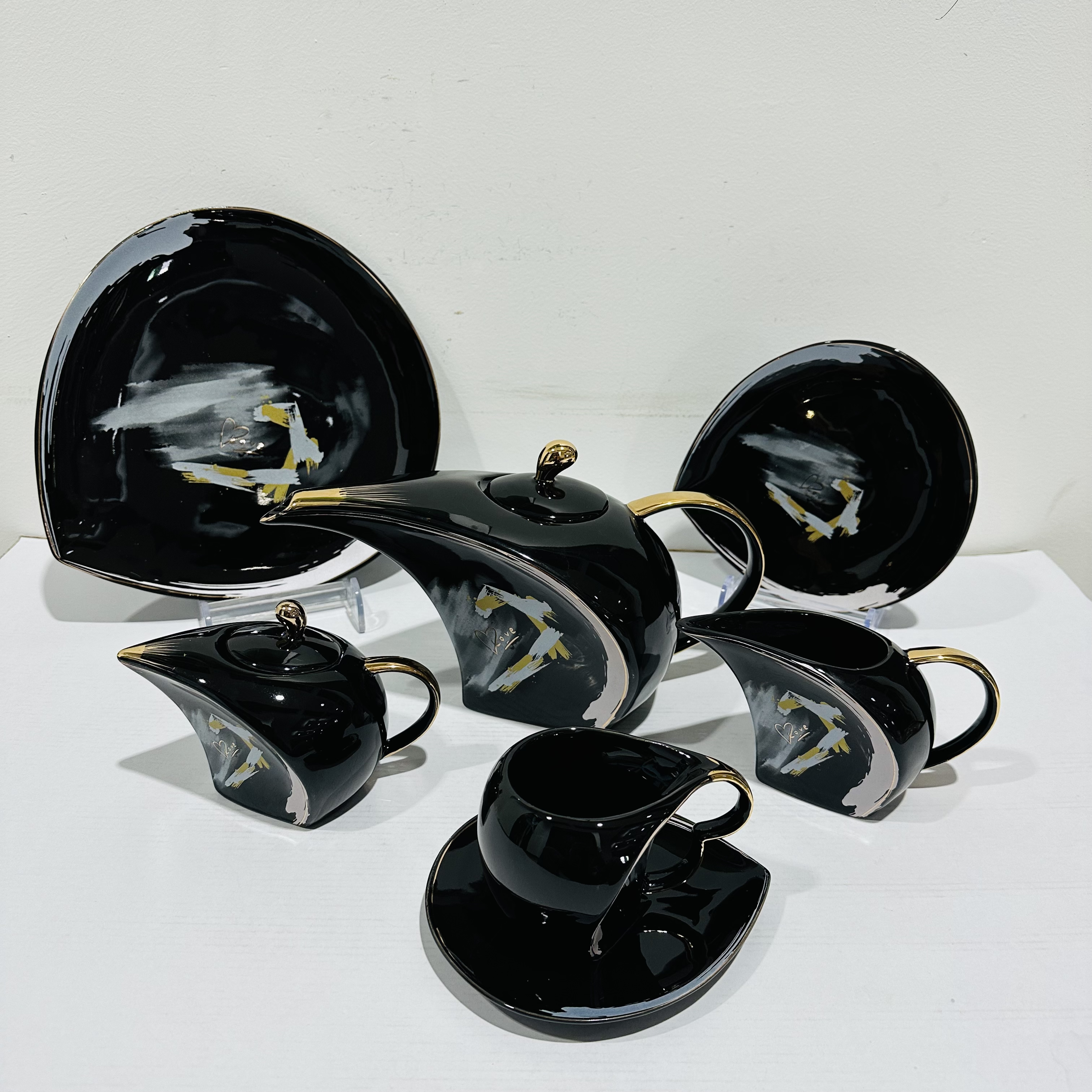 Ivory ceramic tea set