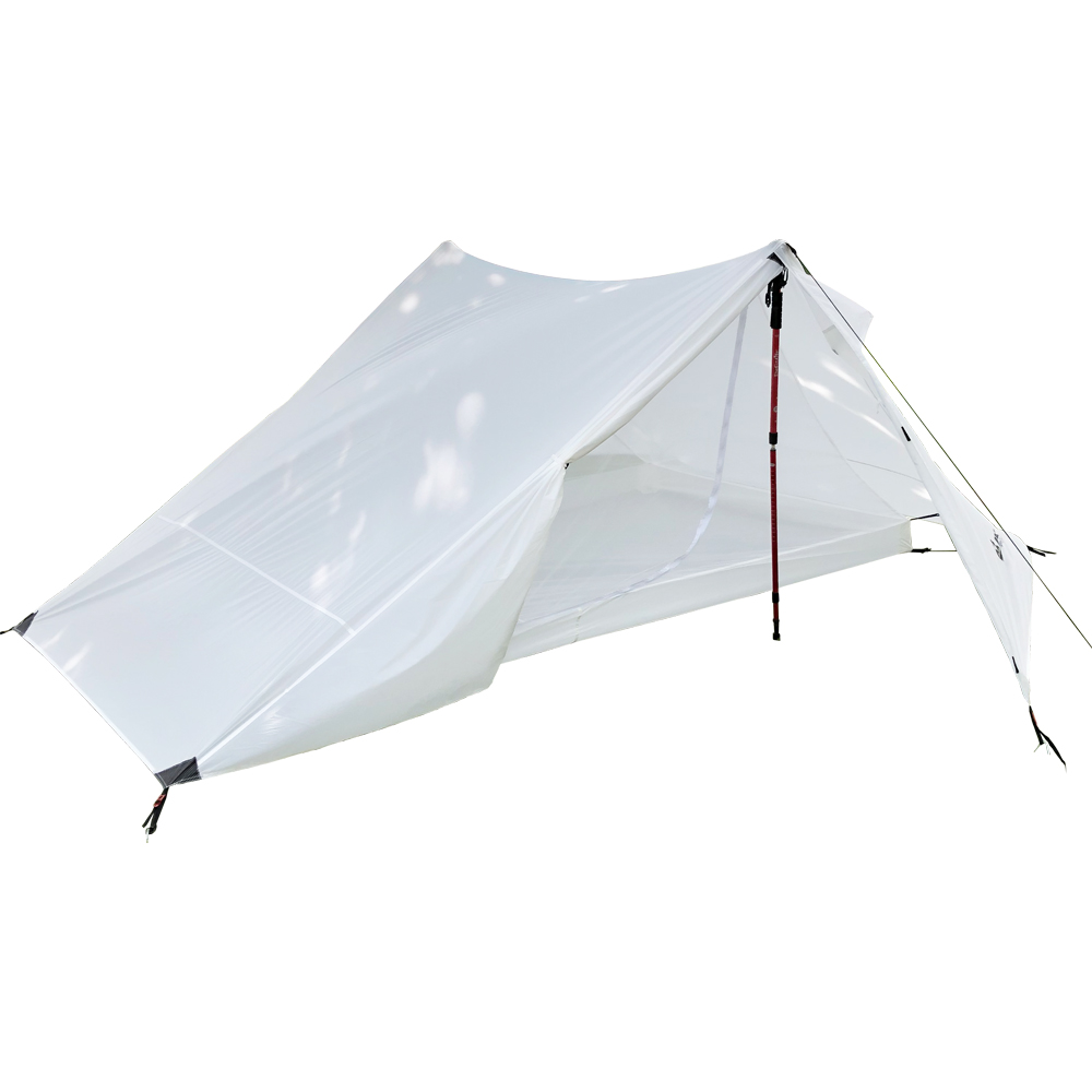 2 Person Ultralight Trekking Pole Backpacking Tent 20D Nylon Outdoor Hiking Camping Tent