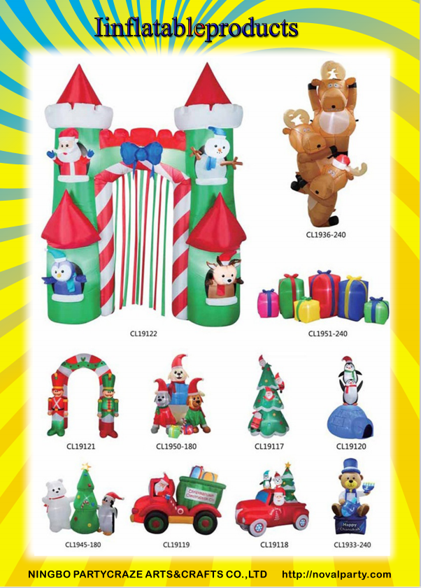 Inflatable ornaments, gas molds