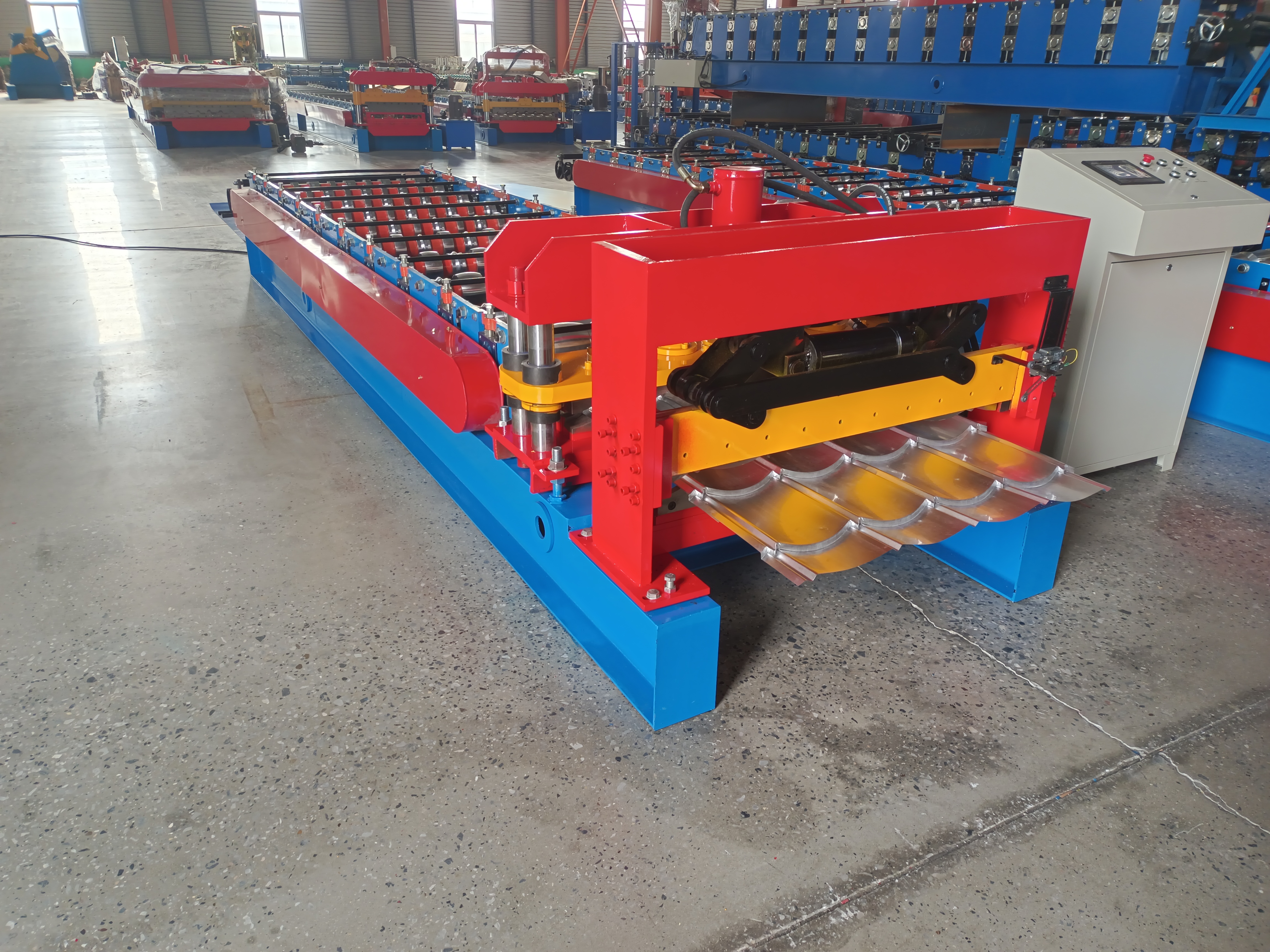 Glazed tile Color Steel Roof Panel Sheet Metal Roll Forming Machines