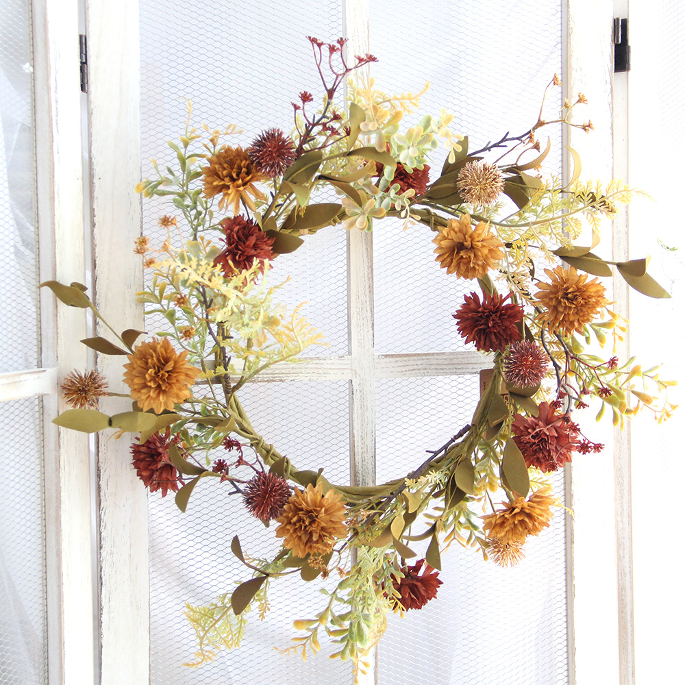 Transworld Artificial Flower Wreath Autumn Decorative Wreaths For Home Decorations