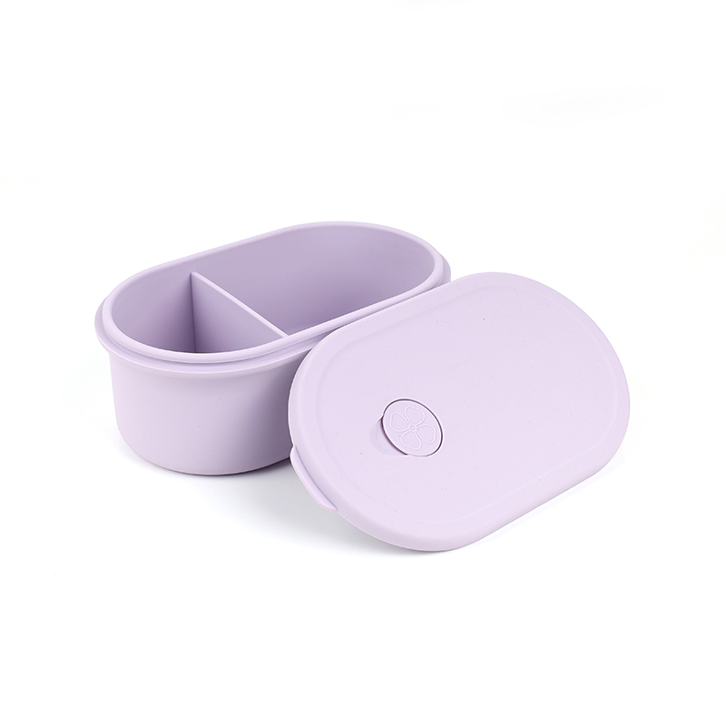 KASU LP201 900ml Divided Lunch Boxes Silicone Food Storage Container With Lid and Air Vaule