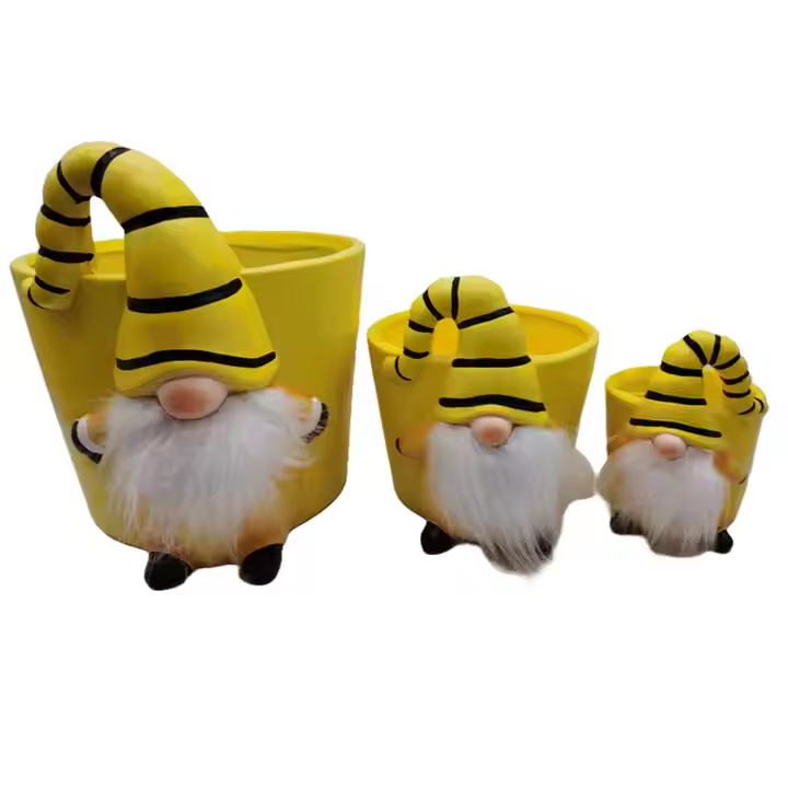 Ceramic Garden Gnome flower pots