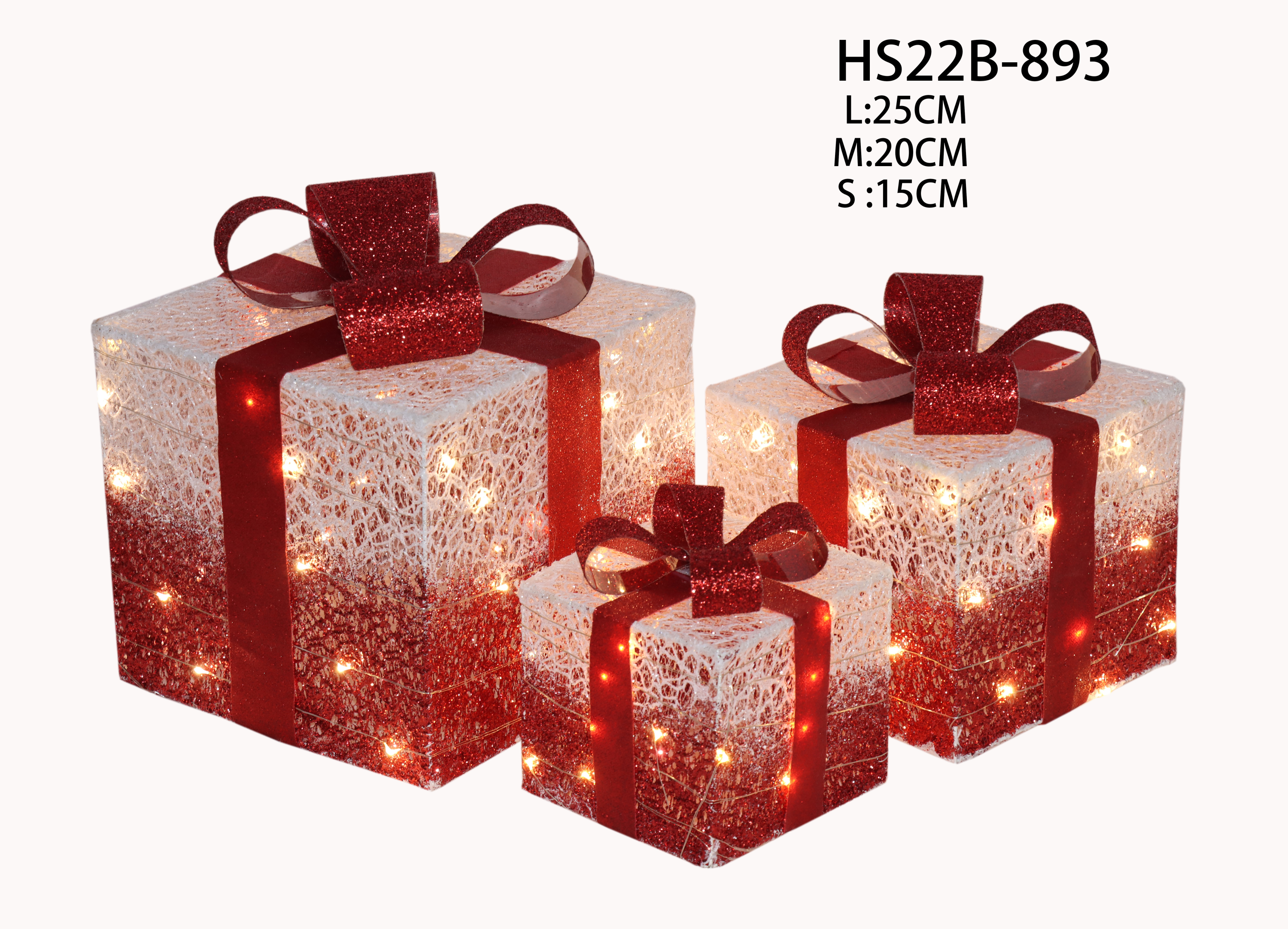 White with Red set of three giftbox set,