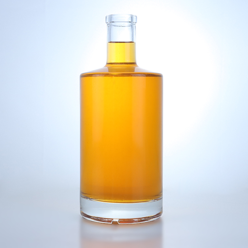 750ml Round Spirits Bottle With Cork Finish