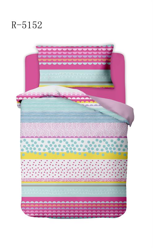 Digital print brushed quilted comforter
