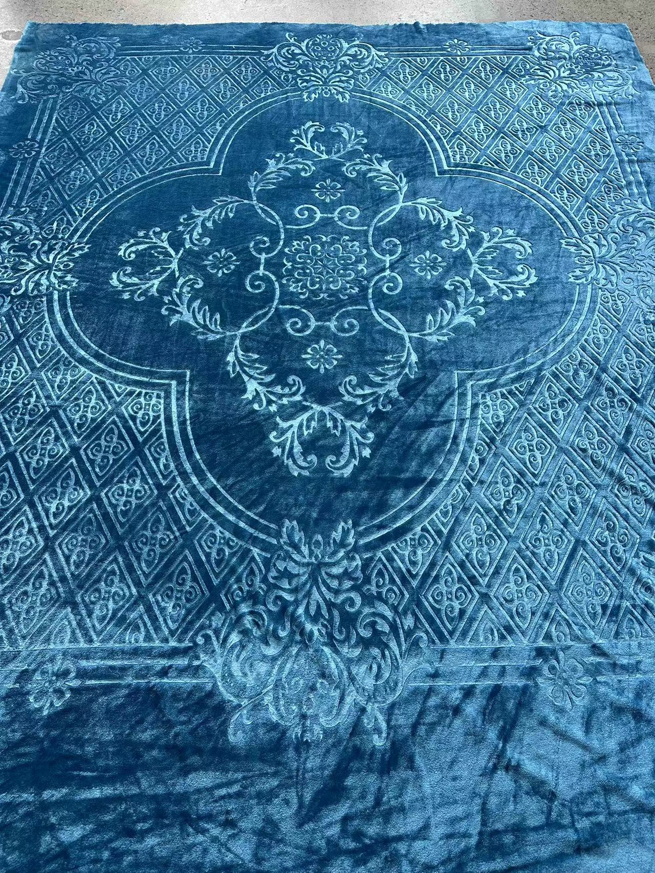 Solid Panel Embossed Flannel