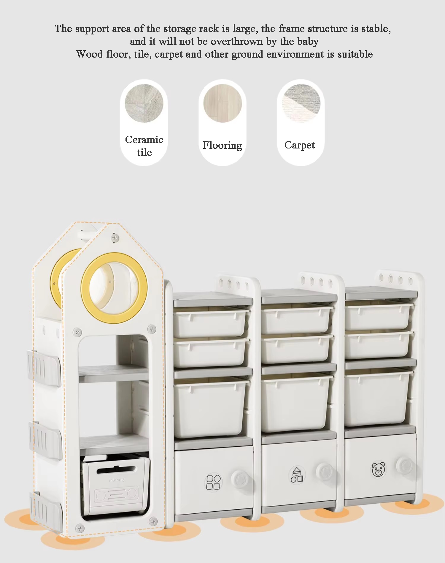Toy Shelf Book Shelves Organizer Kids Bedroom Furniture Set Teen Storage Plastic Children Cabinets