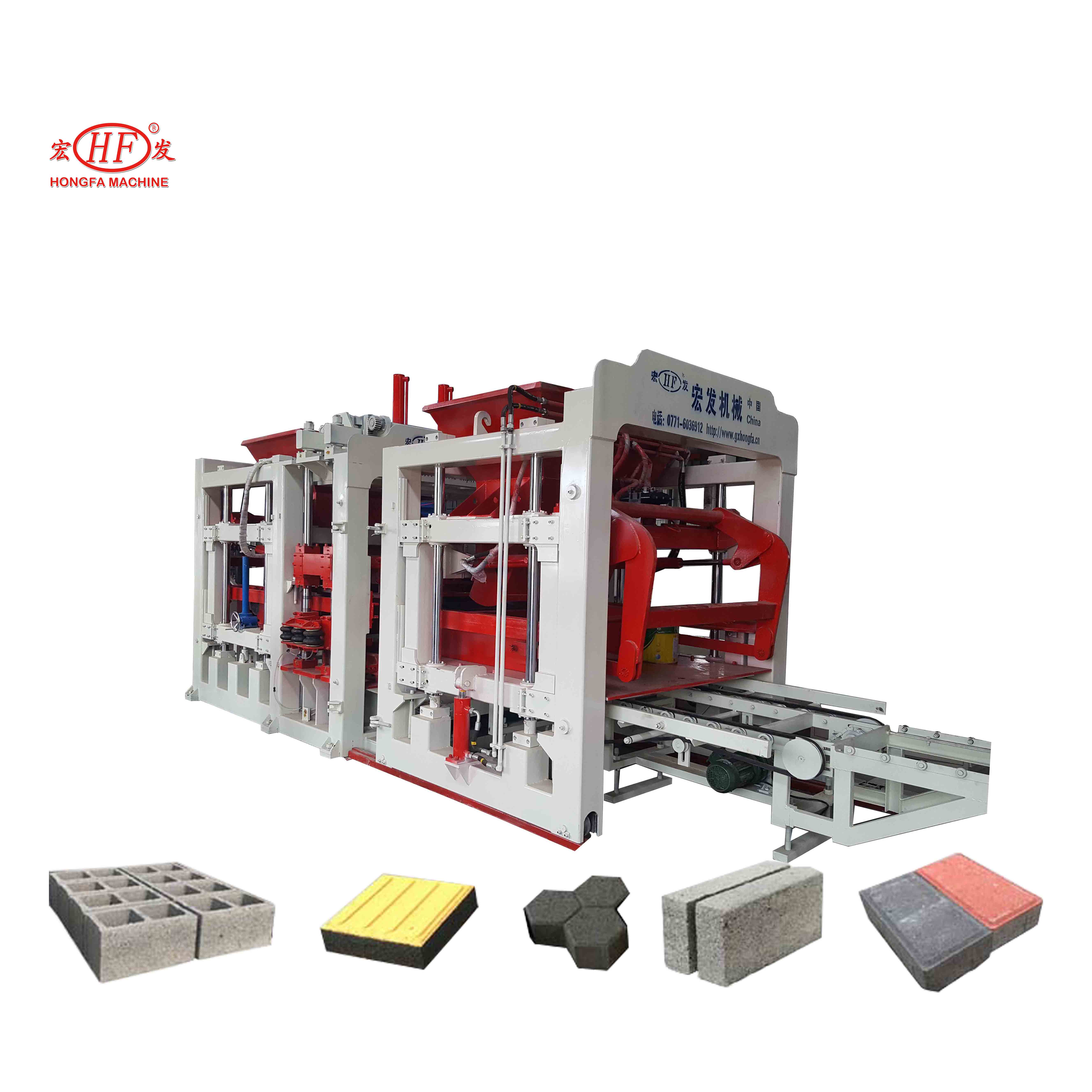 Hongfa Fully Automatic QT12-15F Concrete Block Machine Production Line