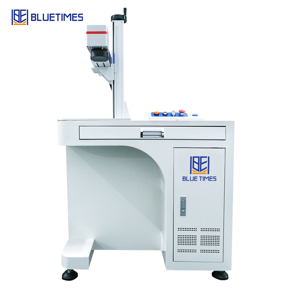 BLUETIMES Large Working Area 20W To 50W Fiber Laser Marking Machine
