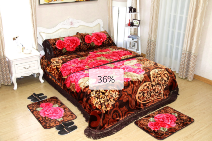 Raschel polyester piece set