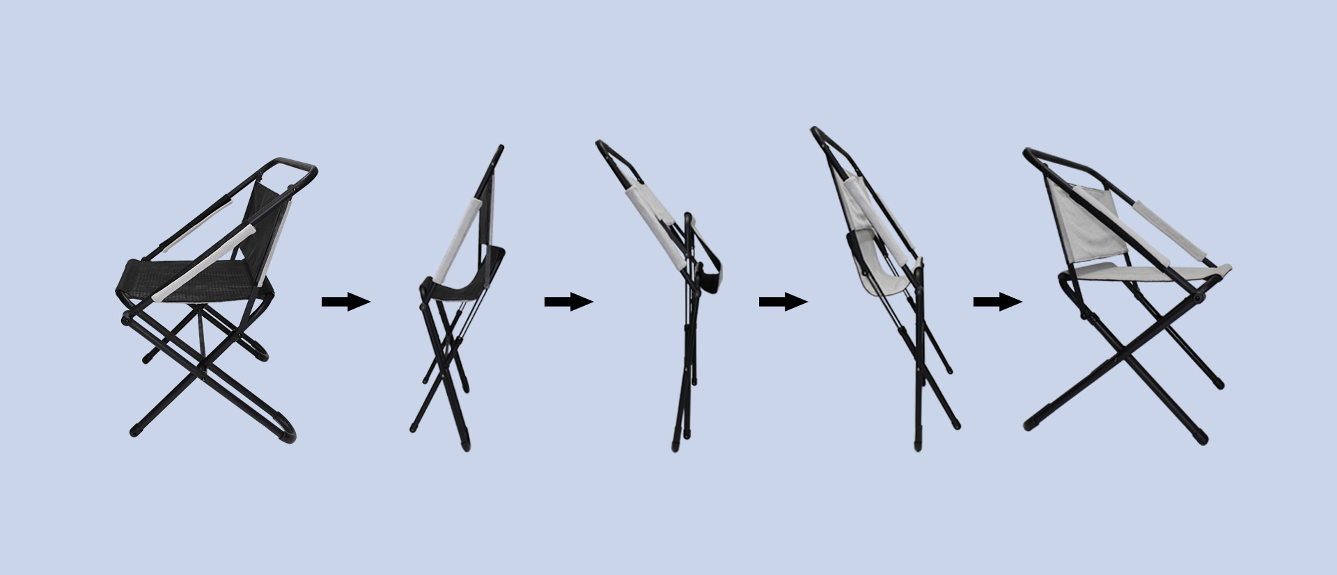 Flip folding chair