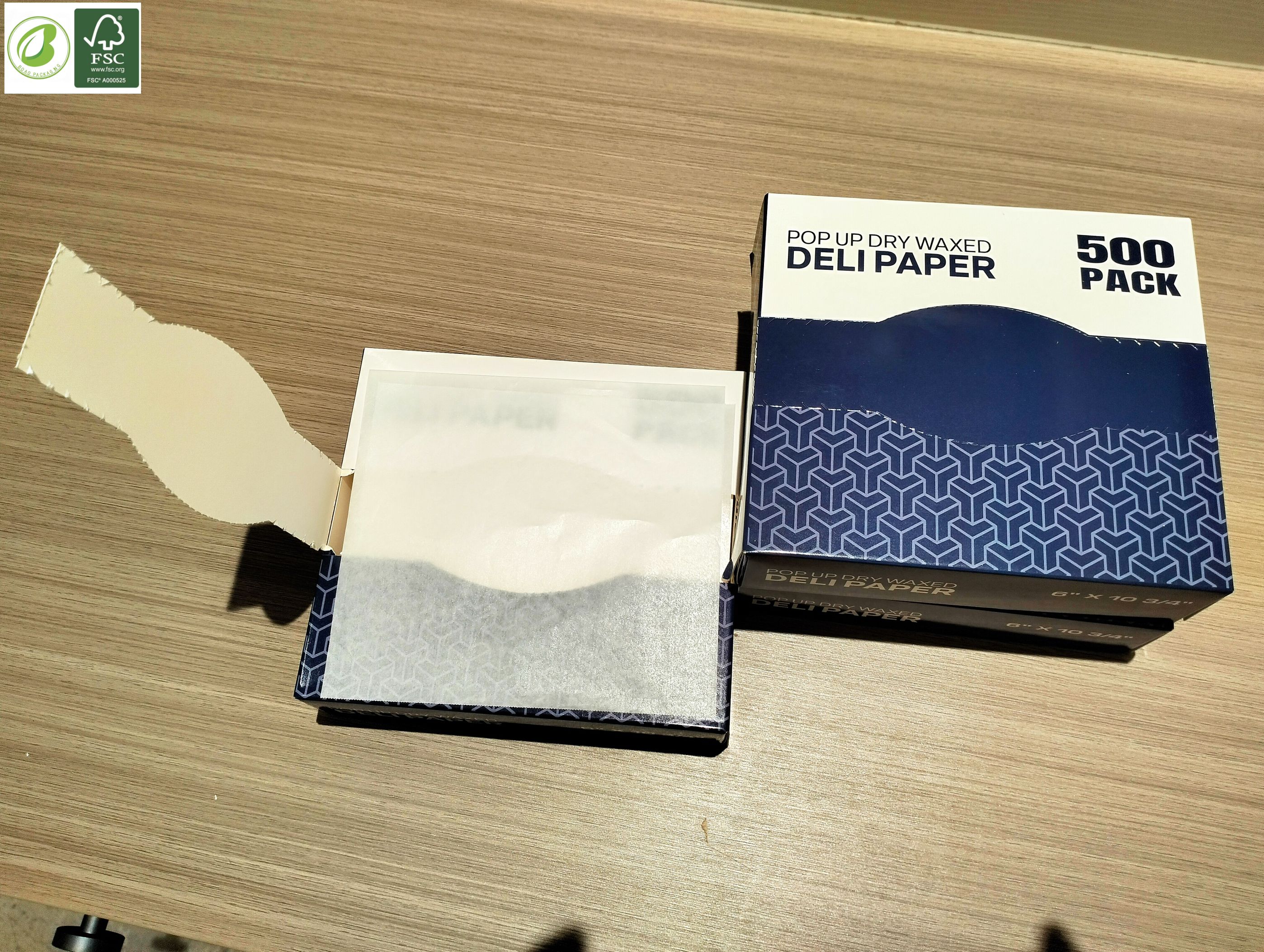 Pop up wax deli paper