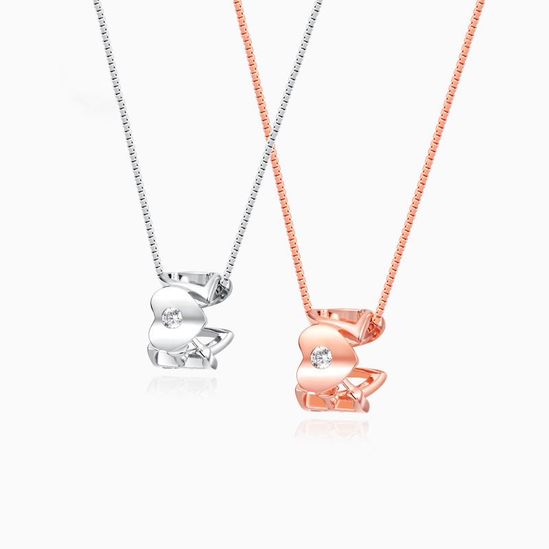 Sterling silver Women's love letter Pendant Jewelry Accessories Gift couple hand jewelry necklace