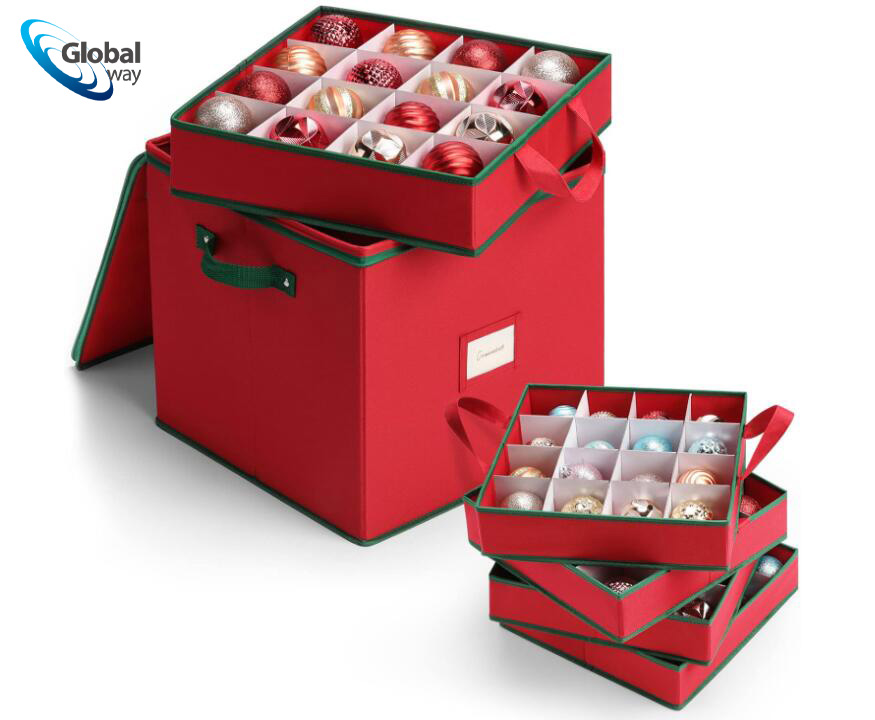 Square Christmas ball storage box (Max 64pcs)
