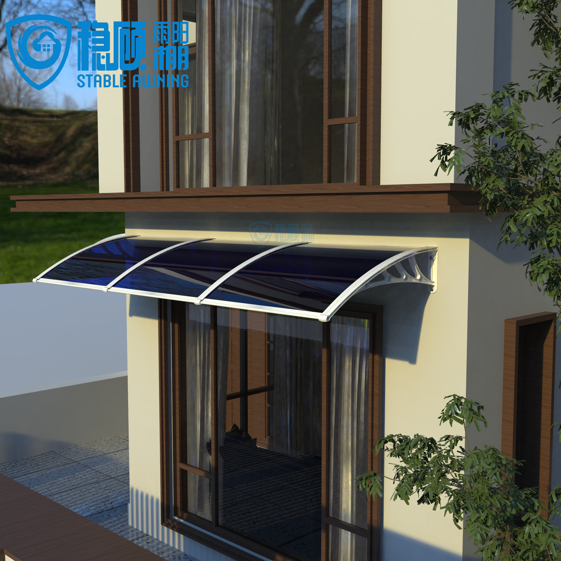 Plastic Bracket Polycarbonate Solid Board Durable Door & Window Canopy