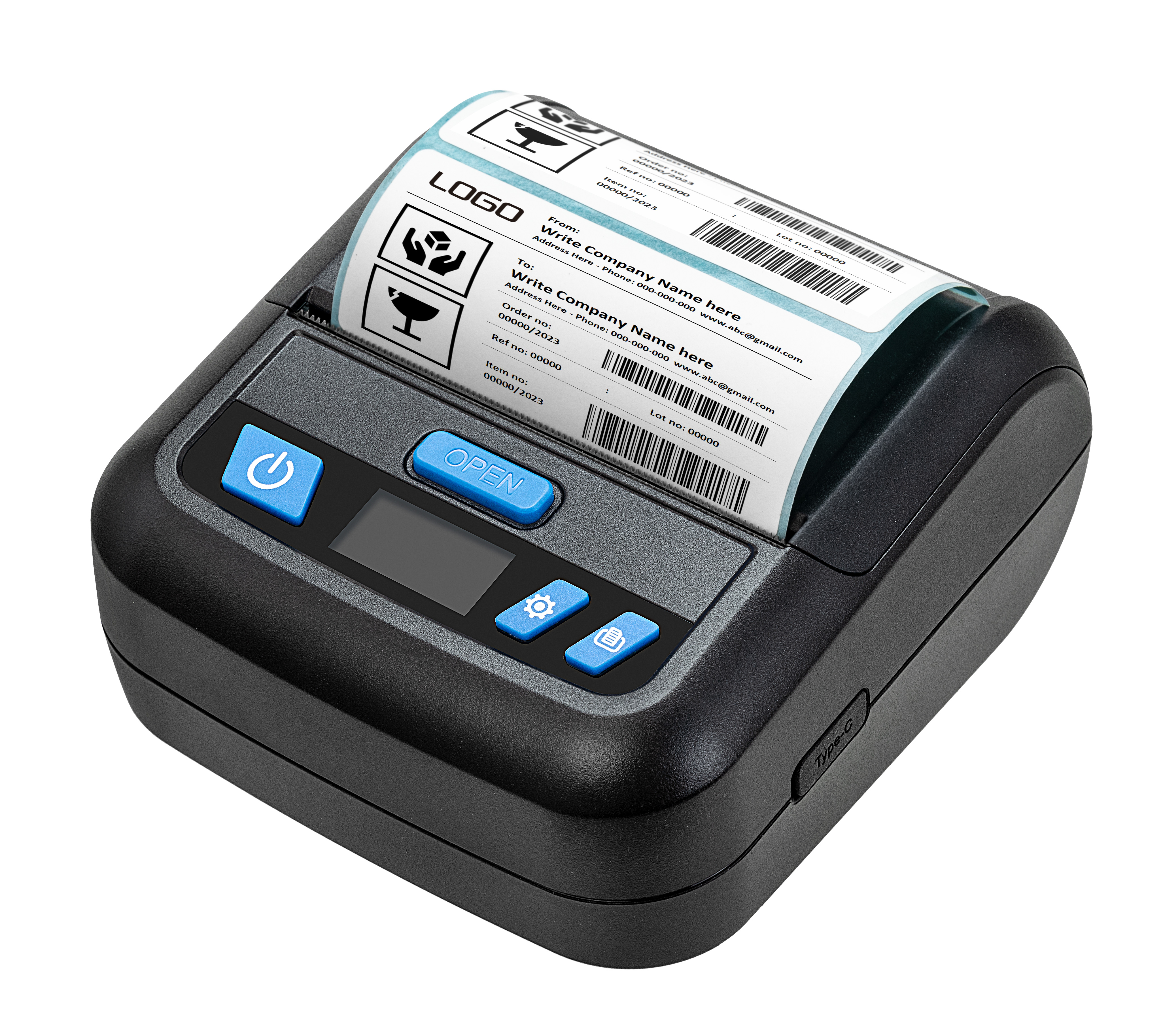 Xprinter XP-P328B Mini Thermal Pocket Printer Thermal Shipping Label Printer USB+BT Barcode Printer