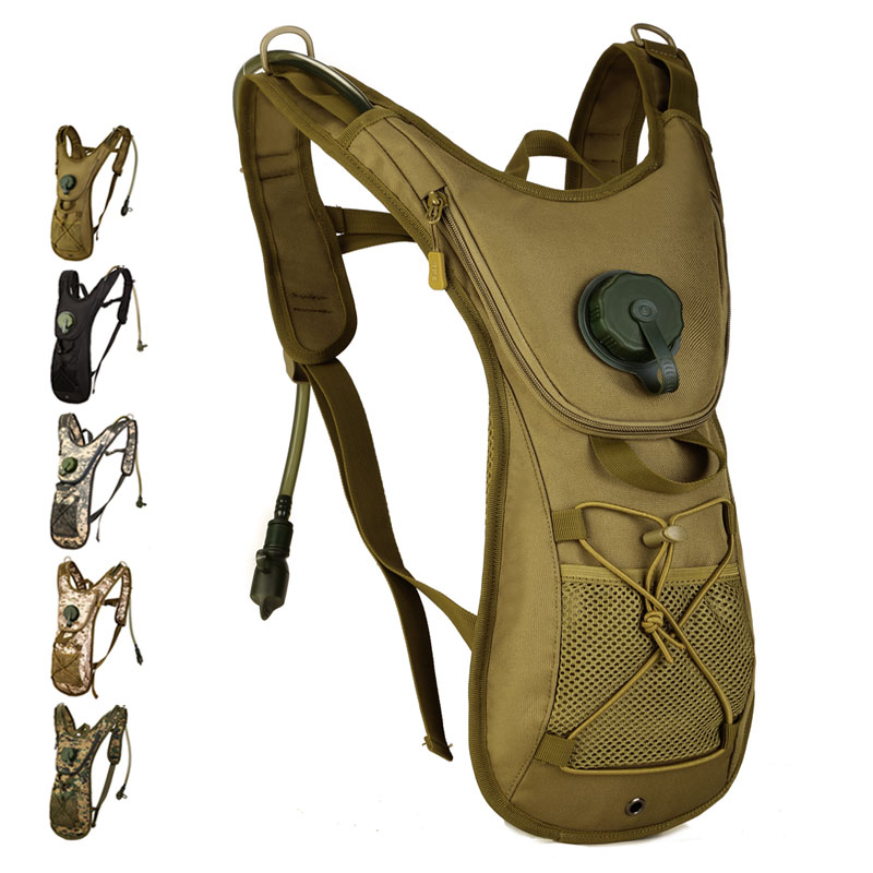 Outdoor Hiking Cycling Survival Tactical Hydration Backpack with 2.5 L Water Bladder
