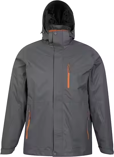 Men's 3-in-1 water resistant rainproof 10000mm ski jacket