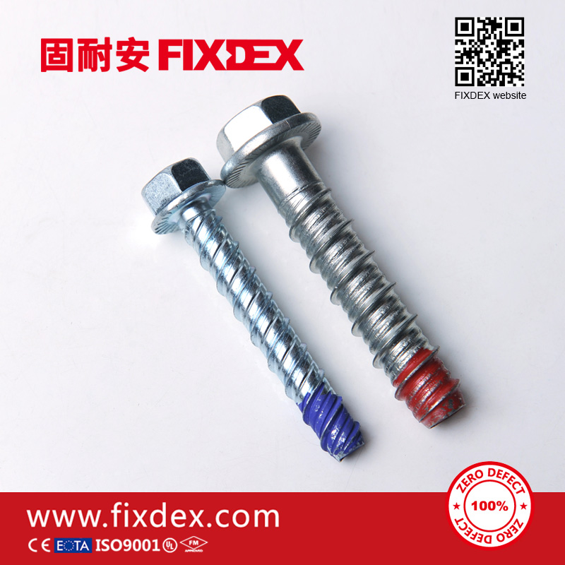 concrete screw anchor steel and SS 304 316